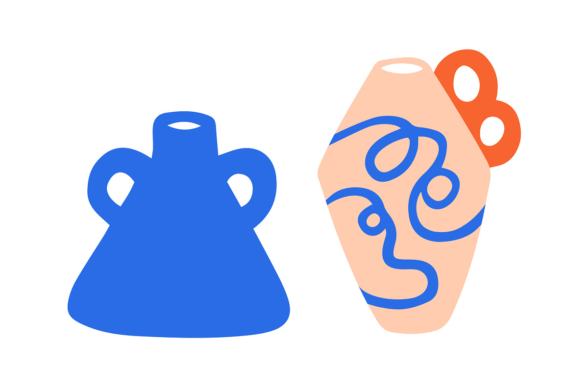 Modern ceramics, flower vases set, a Decorative Illustration by Good Studio (Photo 6 of 7)