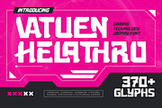 Vatuen Helathro - Technology Gaming, a Handwritten Font by trabaskriya (Thumbnail 1 of 10)