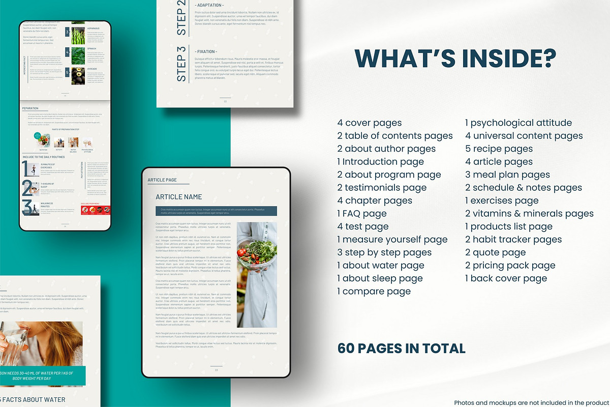 Healthy lifestyle workbook template, a Magazine Template by Handy Template (Photo 2 of 24)