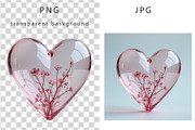 Glass Heart Flowers Clip Art, a Decorative Illustration by TetianaArt (Thumbnail 9 of 10)