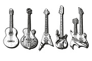 Acoustic and electric guitars set, an Object Illustration by CatMadePattern (Thumbnail 2 of 2)