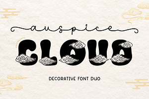Auspice Cloud - Chinese Font Duo, a Script Font by AnningArts