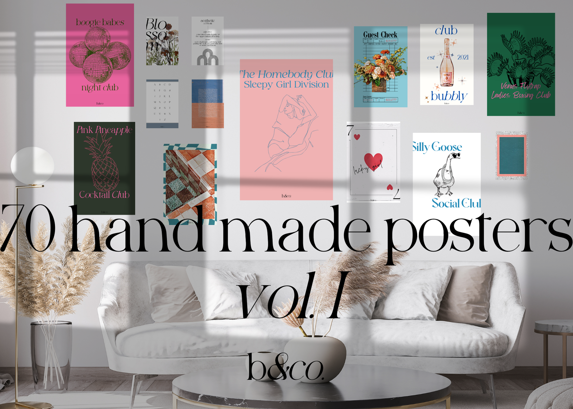 70 Hand Made Posters by Bco  Creative Market