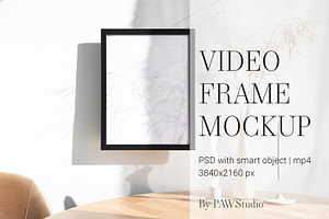 Video Photo Frame Mockup 3x4 MP4, an Advertising Mockup by PawMockups