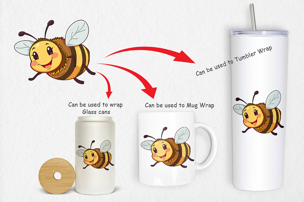 Smiling Bee Clipart, a Graphic by Artnoy (Photo 4 of 5)
