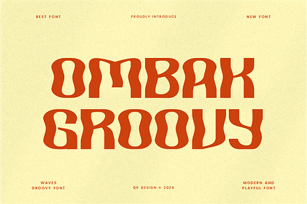Ombak Groovy - Bubble & Liquid Font, a Sans Serif Font by QR Design Studio