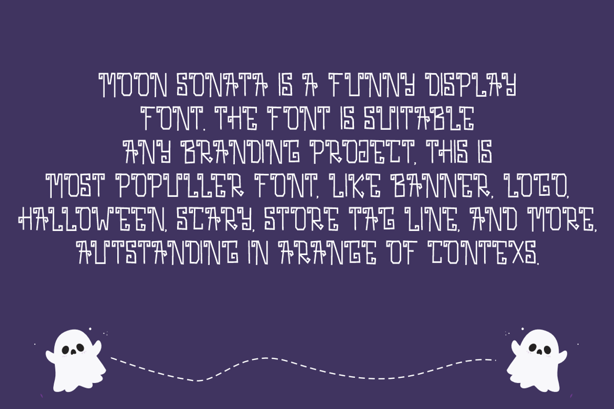 Moon Sonata - Halloween Font, a Handwritten Font by QR Design Studio (Photo 2 of 6)