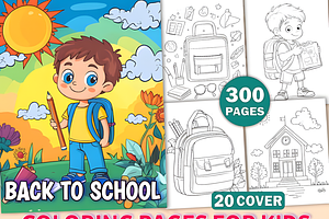 Back to School Coloring Pages, an Education Illustration by Coco Bloom