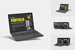 High Resolution Laptop Screen Mockup, a Wearable Device Mockup by AndikaGraphic