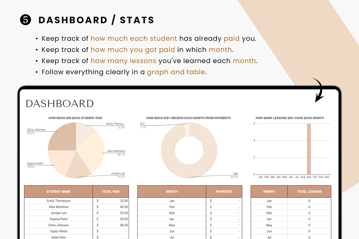 Tutoring Organizer & Lesson Planner, a Templates & Theme by MondaySpark (Photo 6 of 7)