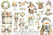 Plaid Green Christmas Clipart, an Illustration by Sublimation Artist (Thumbnail 1 of 6)