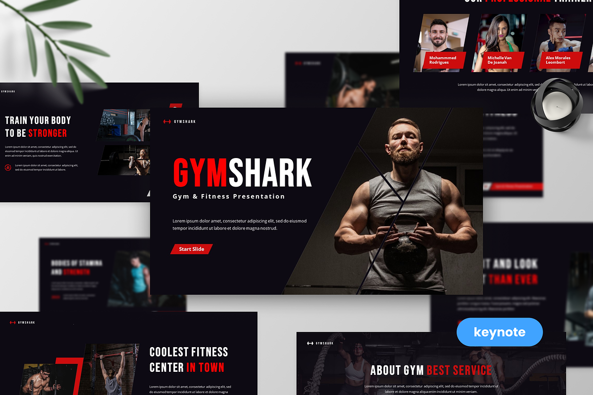 Gymshark - Gym & Fitness Keynote, a Presentation Template by MtvtdArt (Photo 1 of 6)