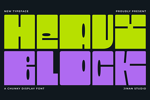 Heavy Block - A Chunky Display Font