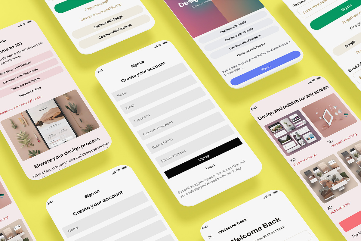 Log In, Sign in, up, Welcome App, an App Template by nagaredesignstudio (Photo 1 of 2)