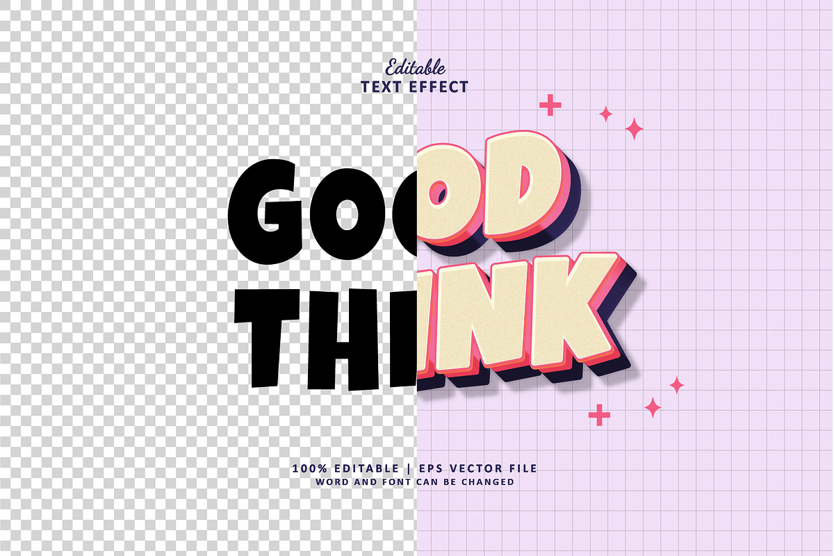 Text Effect Good Think, a Layer Style Add-On by Navy Graphic (Photo 2 of 2)