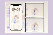 Cream Soda Watercolor Wallpaper Pack, a Person Illustration by Annyillustration (Thumbnail 1 of 4)