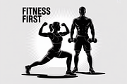 Fitness Workout Training Gym Vector, an Object Graphic by Creativeshirt (Thumbnail 4 of 10)