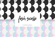 Fish Scale Patterns, a Pattern Graphic by Marina Demidova (Thumbnail 1 of 4)