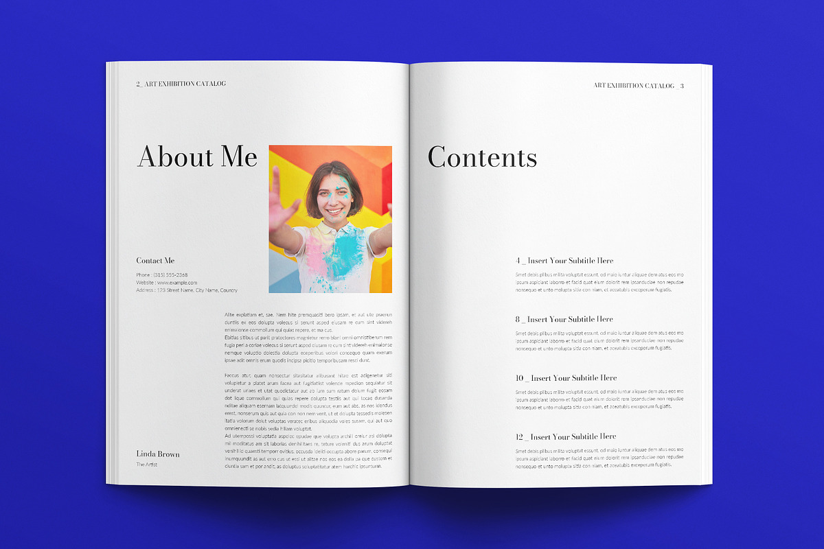 Art Exhibition Catalog Template, a Brochure Template by E-Type (Photo 2 of 7)
