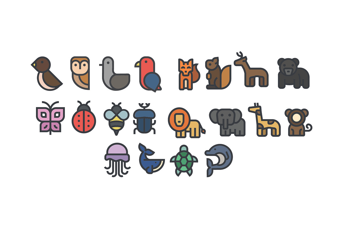 Animal Icon Pack | 10 Bonus Pattern, an Outline Icon by MikeHill (Photo 2 of 5)