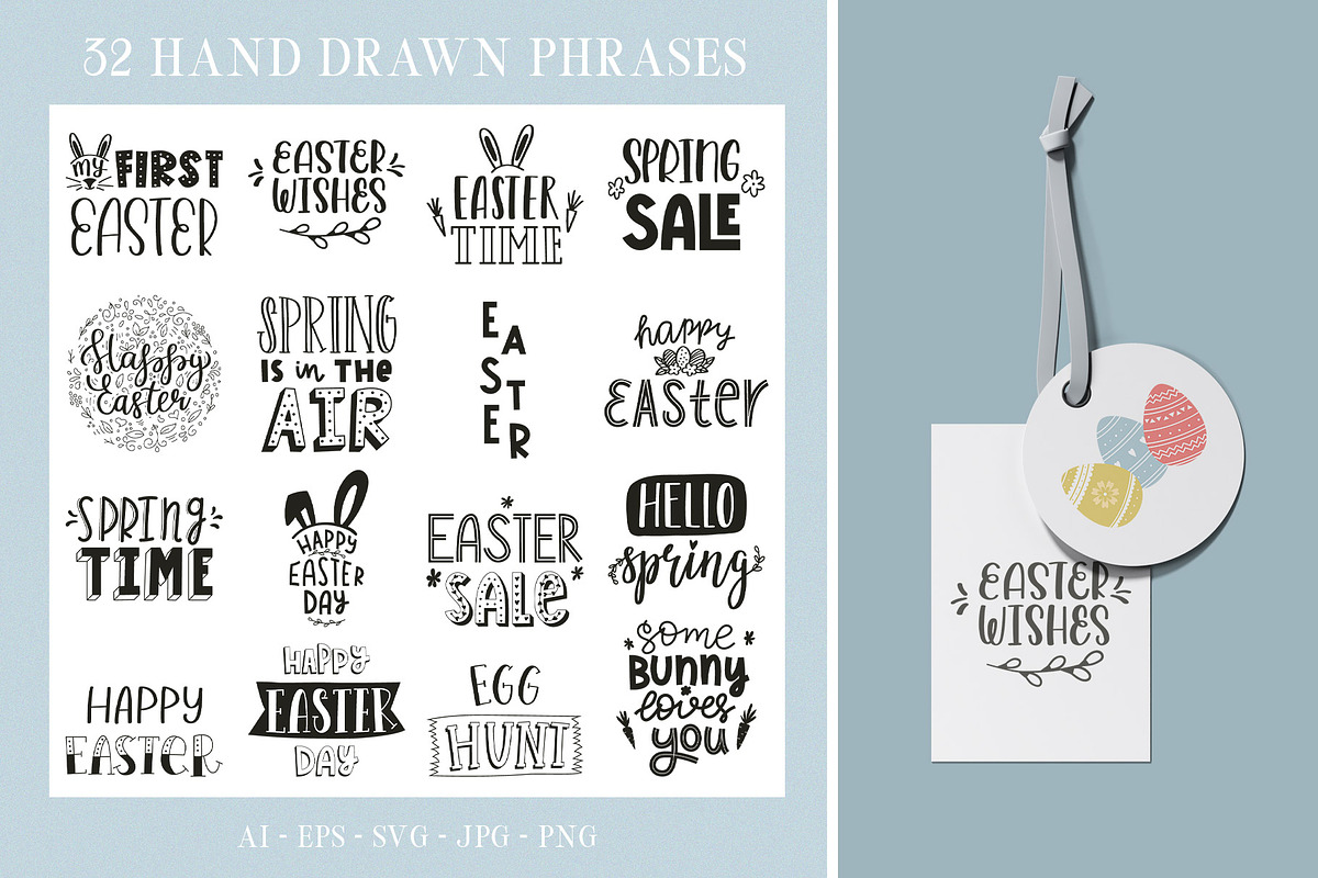 Easter & Spring. Cards and patterns, a Seasonal Illustration by Valeria Soloveva (Photo 8 of 15)