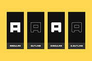 Gendred Squared Typeface, a Font by alpercakici (Thumbnail 2 of 11)