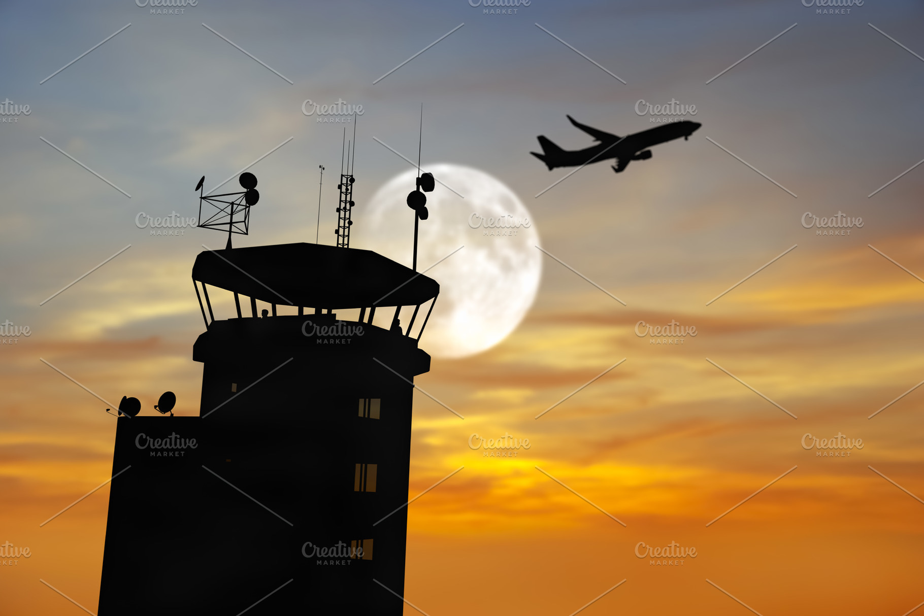 Air Traffic Control Tower Airplane, a Transportation Photo by Andy Dean Photography