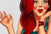 Pin-up woman, an Illustration by Ira Cvetnaya (Thumbnail 3 of 3)
