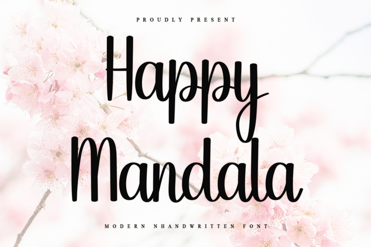 Happy Mandala, a Handwritten Font by InermediaSTUDIO (Photo 1 of 6)