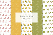 Funny childish patterns, a Pattern Graphic by Lyolya Profitrolya (Thumbnail 1 of 6)