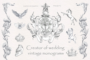 Creator of wedding vintage monograms