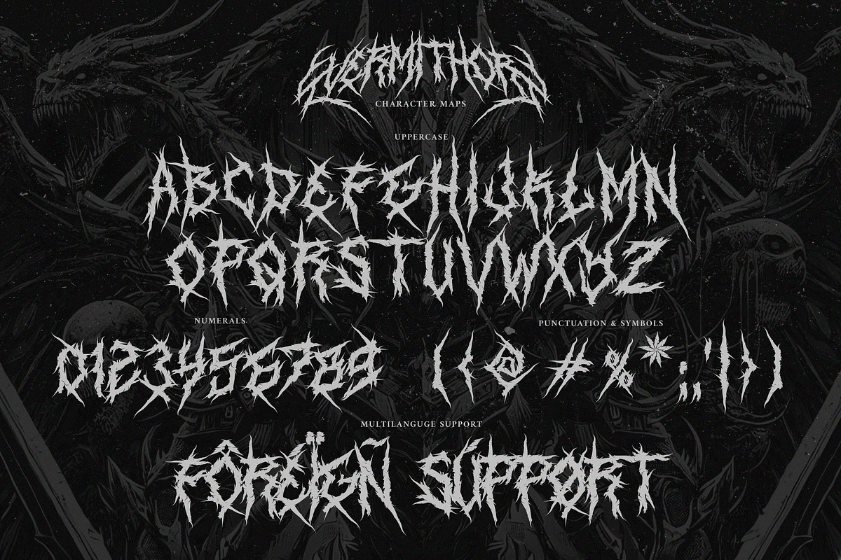 Vermithor | Fierce Black Metal Font, a Blackletter Font by Ardana Creative (Photo 11 of 12)