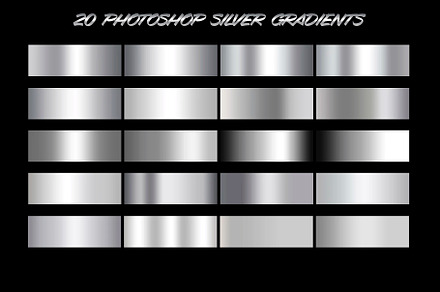 Photoshop white gold gradients