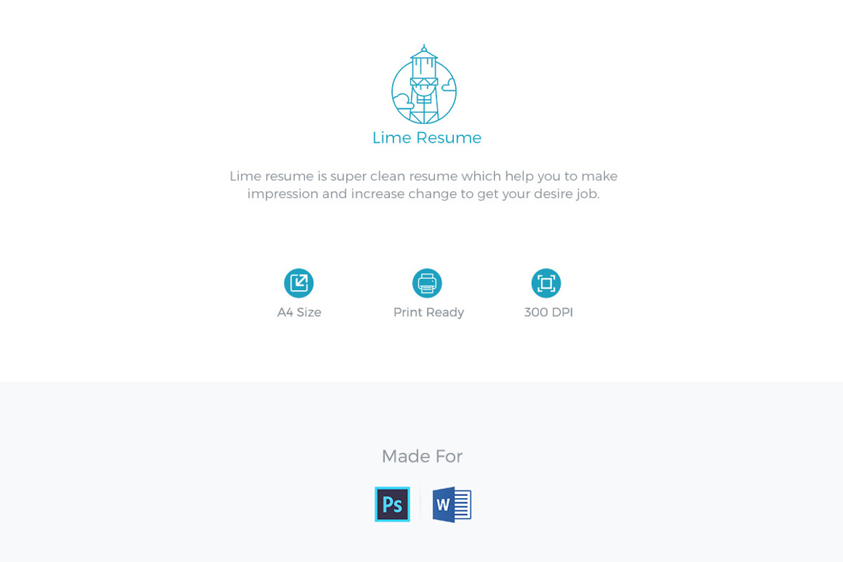 Lime Resume, a Resume Template by UIMint (Photo 2 of 2)
