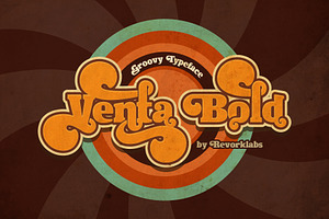 Ventabold - Retro Groovy Font Style