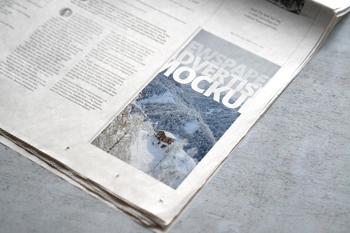Newspaper Advertise Mockup v4, a Print Template by 2dsight (Photo 5 of 8)