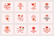 Valentine's Day Logo Bundle, a Branding & Logo Template by Vectorium Studio (Thumbnail 2 of 2)