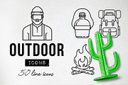 Adventure Outdoor Icons - Camping, an Outline Icon by Hatch Design Workshop (Thumbnail 1 of 10)