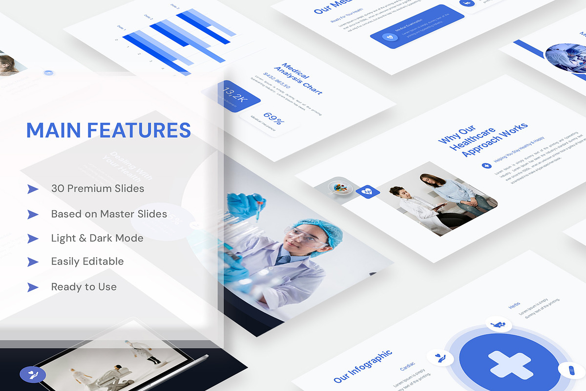 Medical & Healthcare PowerPoint, a Presentation Template by New Coral Design (Photo 2 of 6)