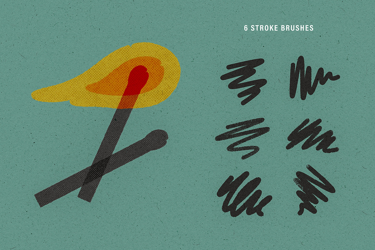Printing Press Illustrator Brushes, a Brush Add-On by pixelbuddha.net (Photo 4 of 11)