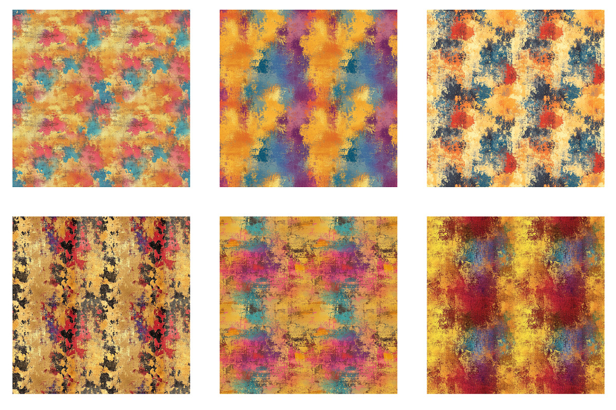 Colorful Grungy Gold Digital Paper, an Illustration by Designworld (Photo 4 of 5)