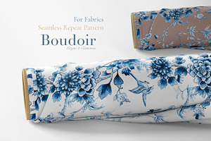 Boudoir, Indigo Chinoiserie