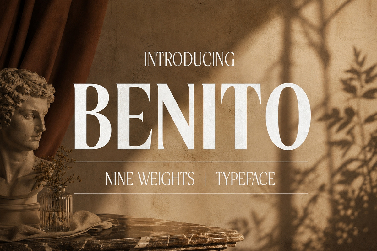 Benito - Timeless Typeface, a Serif Font by HipFonts