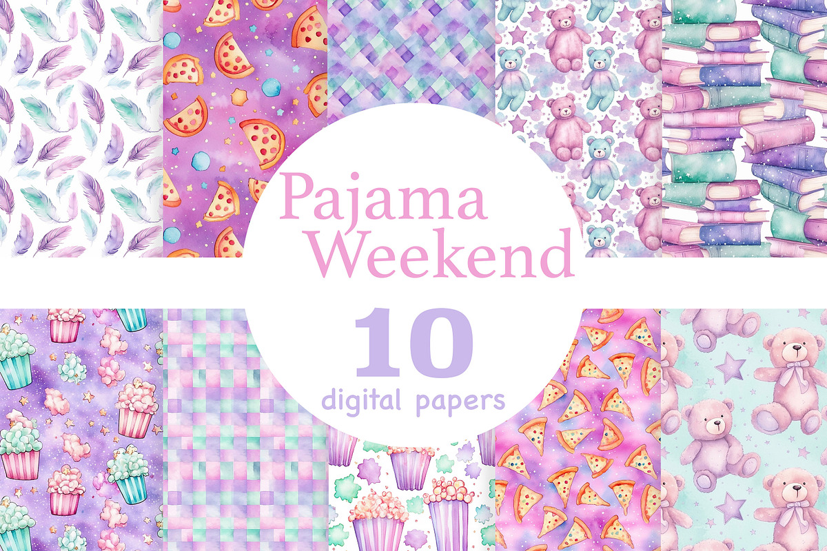 Pajama Party Seamless Paper, a Pattern Graphic by GlamArtZhanna (Photo 1 of 3)