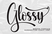 Glossy | Script Font, a Handwritten Font by Scratchones (Thumbnail 1 of 9)