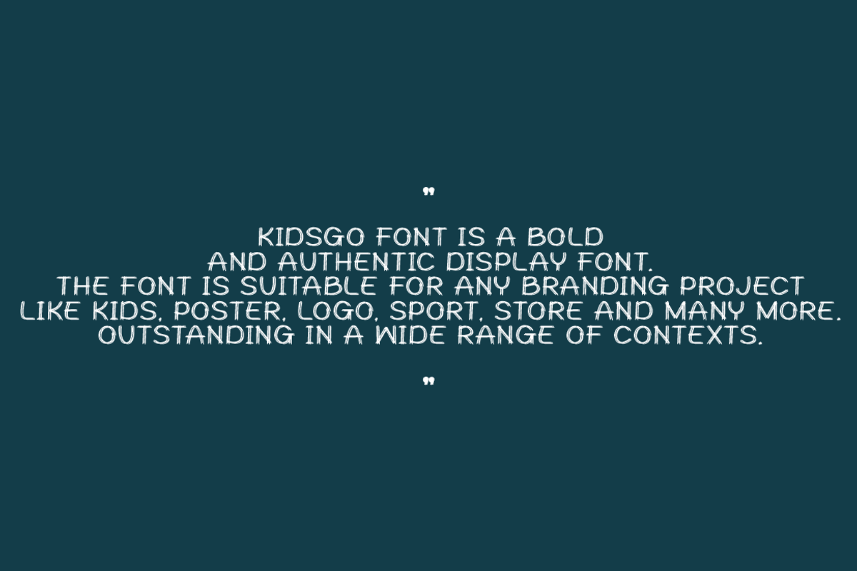 Kidsgo - Kids Font, a Handwritten Font by QR Design Studio (Photo 5 of 7)
