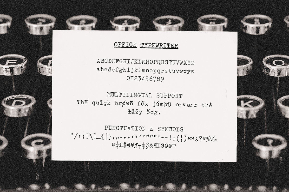 Office Typewriter SVG font, a Serif Font by Ana's Fonts (Photo 2 of 10)