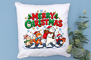 Cute Animals Merry Christmas PNG, an Object Graphic by Zahyl Studio (Thumbnail 7 of 7)