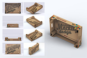 Cardboard Box Fruit Package Mock-Up, a Packaging Mockup by Se٧enStudio (Thumbnail 7 of 8)