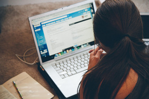 Girl Working on Macbook Pro